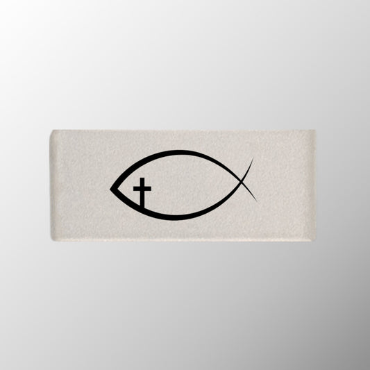 Ichthus+Cross Badge