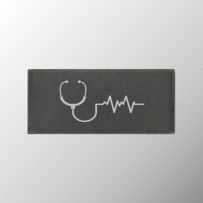 Stethoscope+Heartbeat Badge