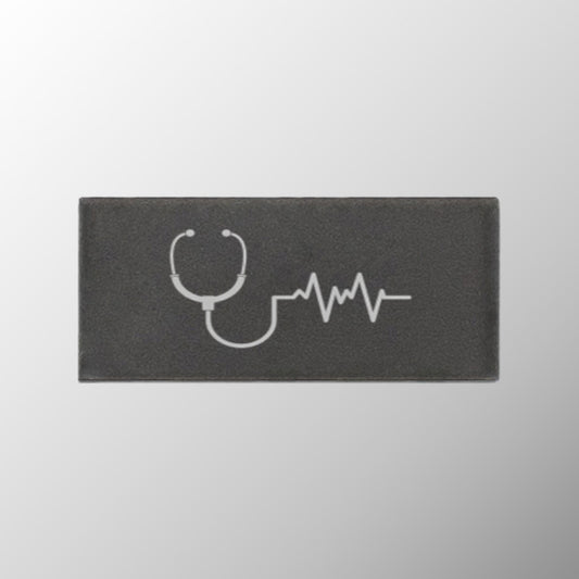 Stethoscope+Heartbeat Badge
