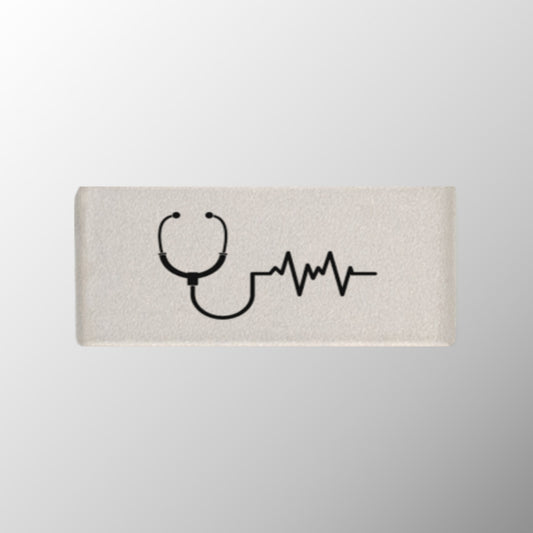 Stethoscope+Heartbeat Badge