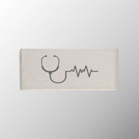 Stethoscope+Heartbeat Badge